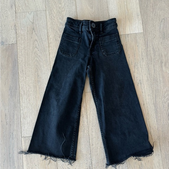 Zara Girls Wide Leg Jean Black Size 6